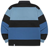 mahagrid (マハグリッド) RUGBY POLO LS TEE [BLUE]