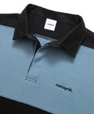 mahagrid (マハグリッド) RUGBY POLO LS TEE [BLUE]