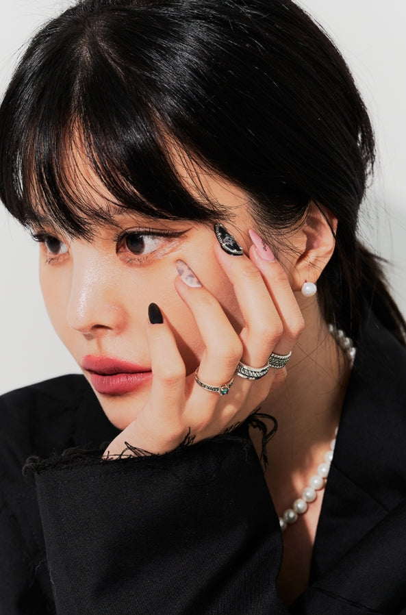 BLACKPURPLE (ブラックパープル) [silver925] center dimension rolling ring