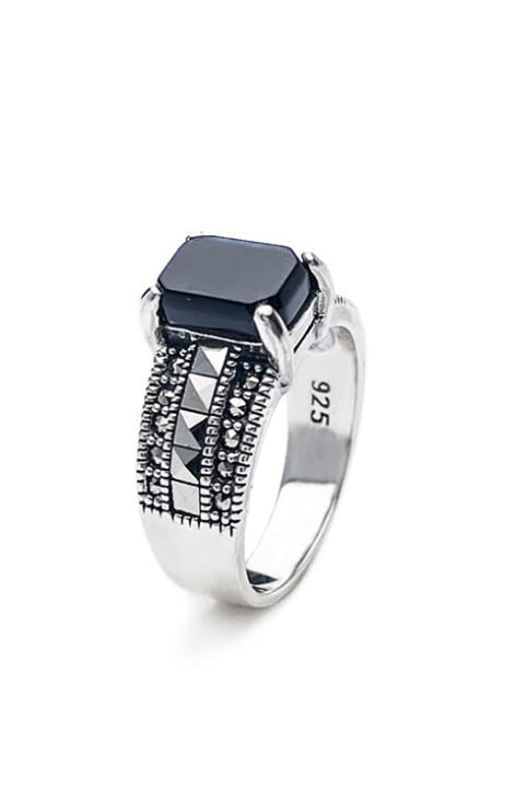 BLACKPURPLE (ブラックパープル) [silver925] Logan Onyx Silver Ring