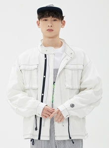 ROMANTIC CROWN(ロマンティック クラウン) STITCH FIELD JACKET_WHITE