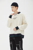 ROMANTIC CROWN(ロマンティック クラウン) PREPPY COLLAR KNIT_OATMEAL