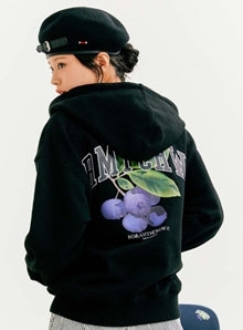 ROMANTIC CROWN(ロマンティック クラウン) GARDENING BERRY HOOD ZIP UP_BLACK