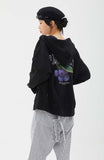 ROMANTIC CROWN(ロマンティック クラウン) GARDENING BERRY HOOD ZIP UP_BLACK