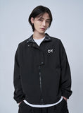 オーワイ(OY) CHECK LOGO REVERSIBLE JACKET-BLACK