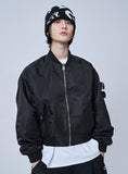 オーワイ(OY) PATCH LOGO BOMBER JACKET-BLACK