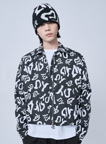 オーワイ(OY) WAVE LOGO BACK STAR JACKET-BLACK