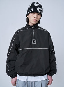 オーワイ(OY) ZIPPER POLA ANORAK-BLACK