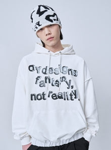オーワイ(OY) REVERSE BLEND LOGO HOODIE-WHITE