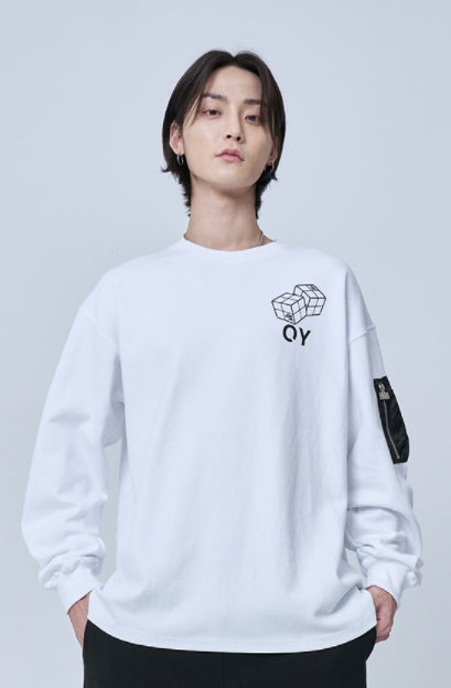 オーワイ(OY) CUBE POCKET LONG SLEEVE-WHITE