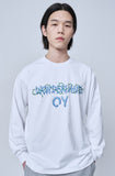 オーワイ(OY) VINE MELTING LOGO LONG SLEEVE-WHITE