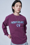 オーワイ(OY) VINE MELTING LOGO LONG SLEEVE-BURGUNDY