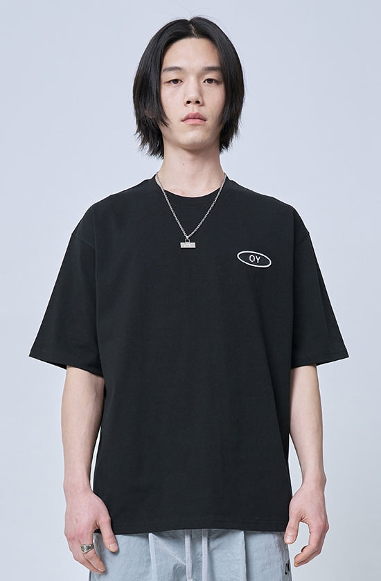 オーワイ(OY) PAISLEY LOGO T-BLACK