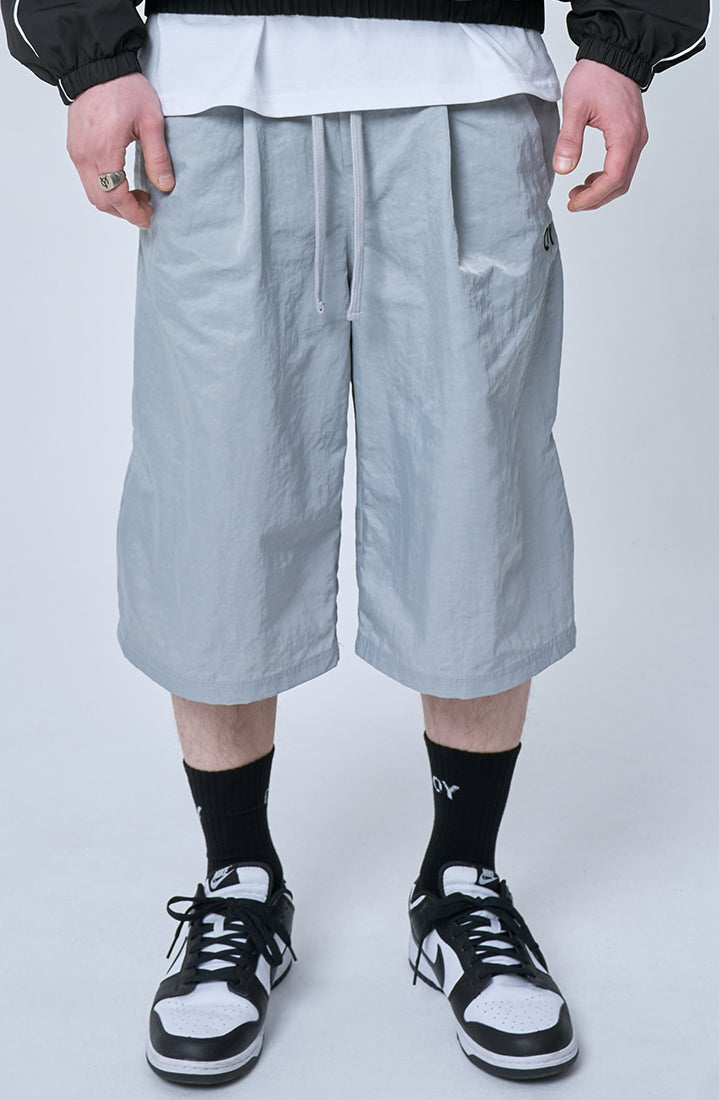 オーワイ(OY) DOUBLE PLEATS BERMUDA PANTS-GREY