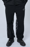 オーワイ(OY) OVER CHECK LOGO PANTS-BLACK