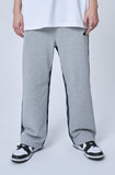 オーワイ(OY) OVER CHECK LOGO PANTS-GREY