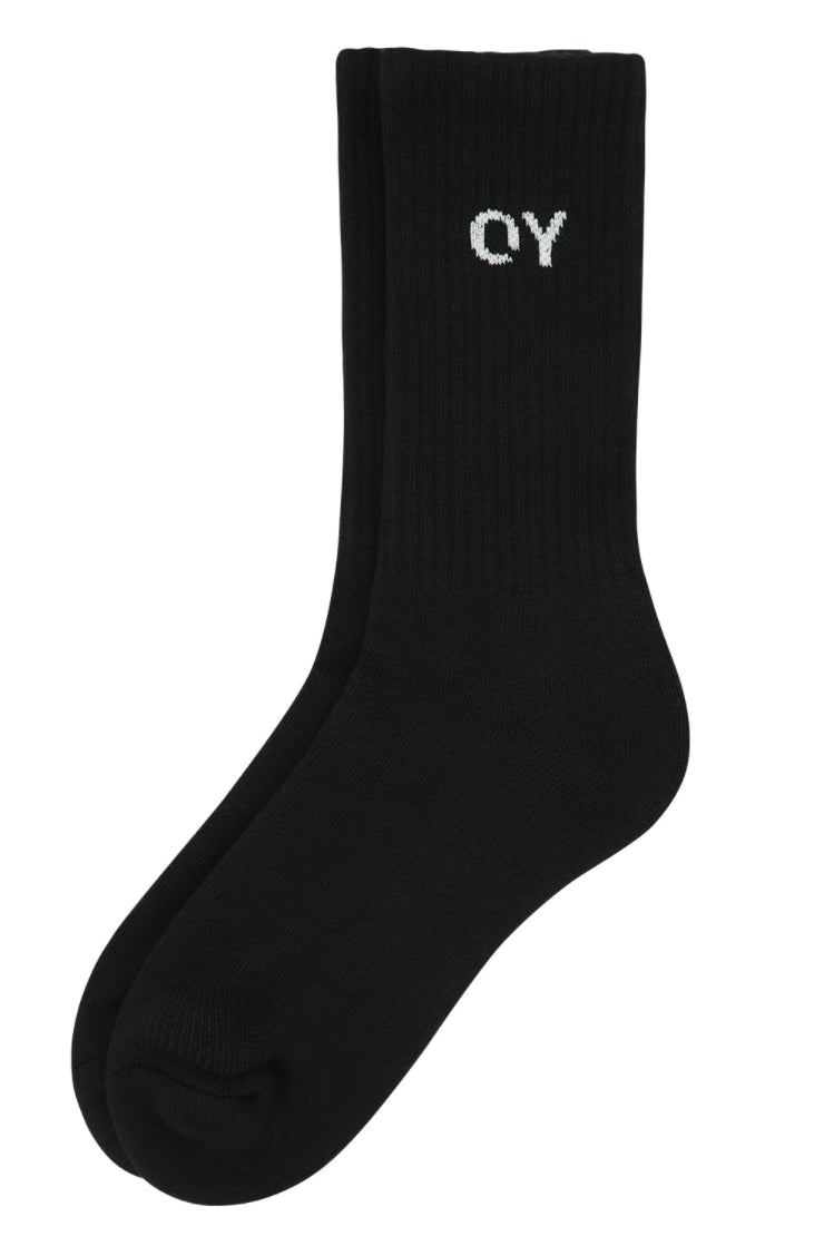 オーワイ(OY) BASIC LOGO SOCKS-BLACK