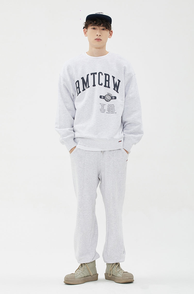 ROMANTIC CROWN(ロマンティック クラウン) GLOBE SLOGAN SWEAT SHIRT