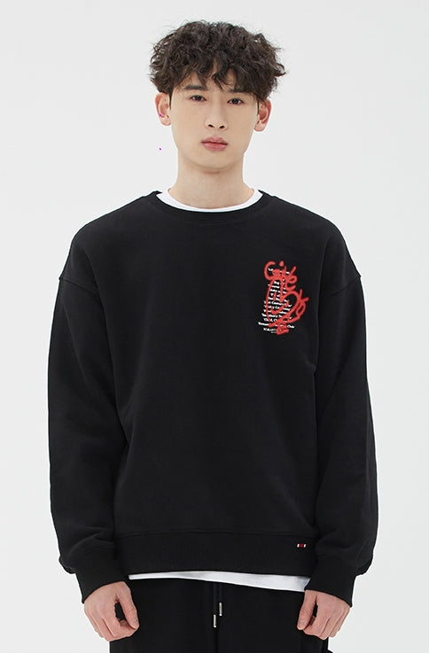 ROMANTIC CROWN(ロマンティック クラウン)  GIVE LOVE SWEAT SHIRT_BLACK