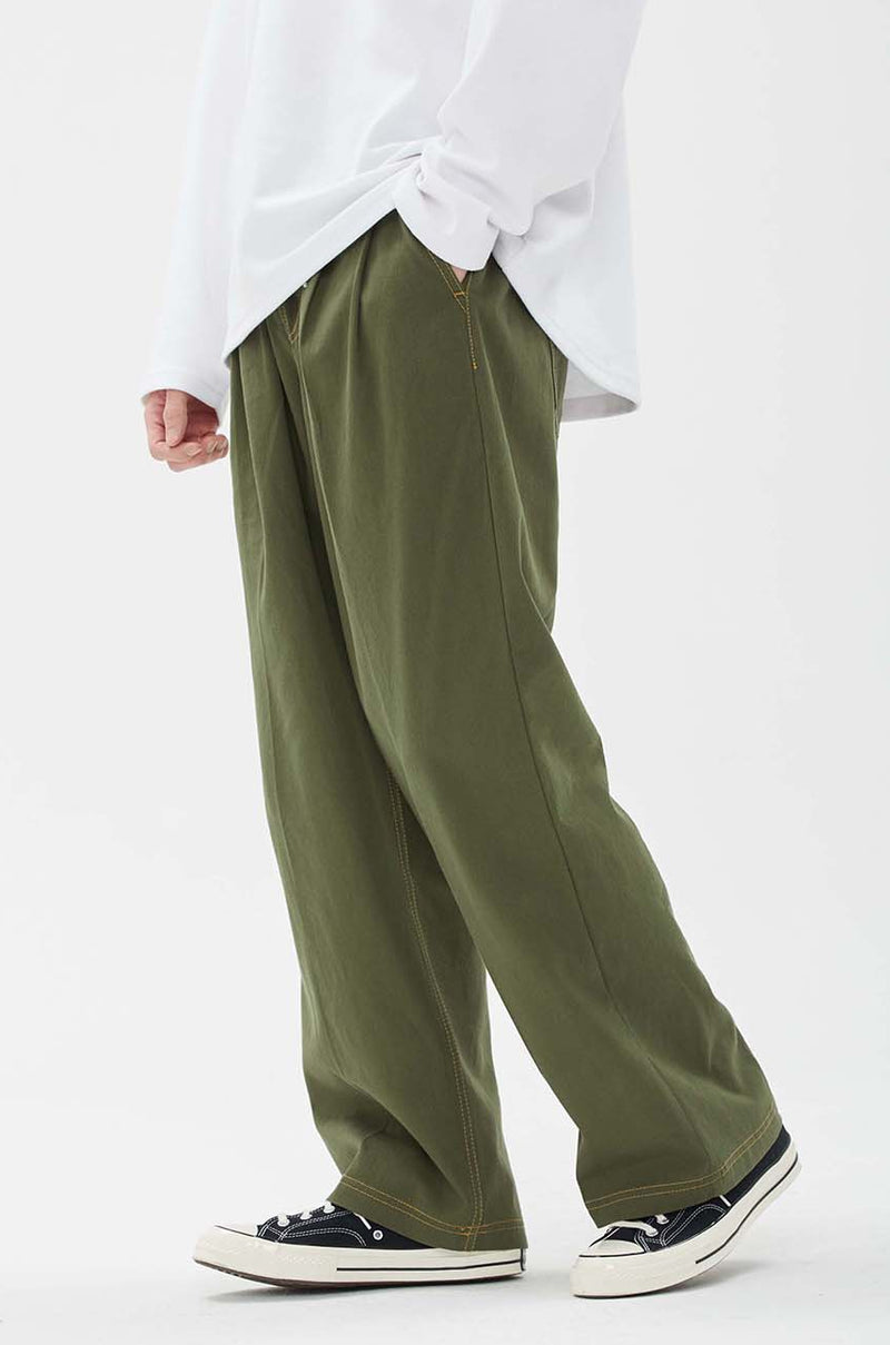 ROMANTIC CROWN(ロマンティック クラウン) COTTON BANDING PANTS_KHAKI