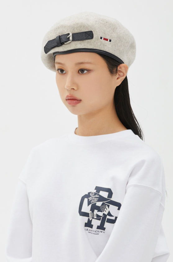 ROMANTIC CROWN(ロマンティック クラウン)  RC CLUB BUCKLE BERET_OATMEAL
