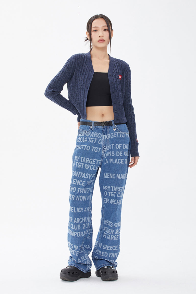 TARGETTO(ターゲット) CABLE SLIM CARDIGAN_DARK INDIGO