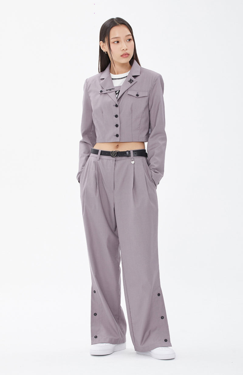 TARGETTO(ターゲット) STRAP CROP BLAZER_GREY