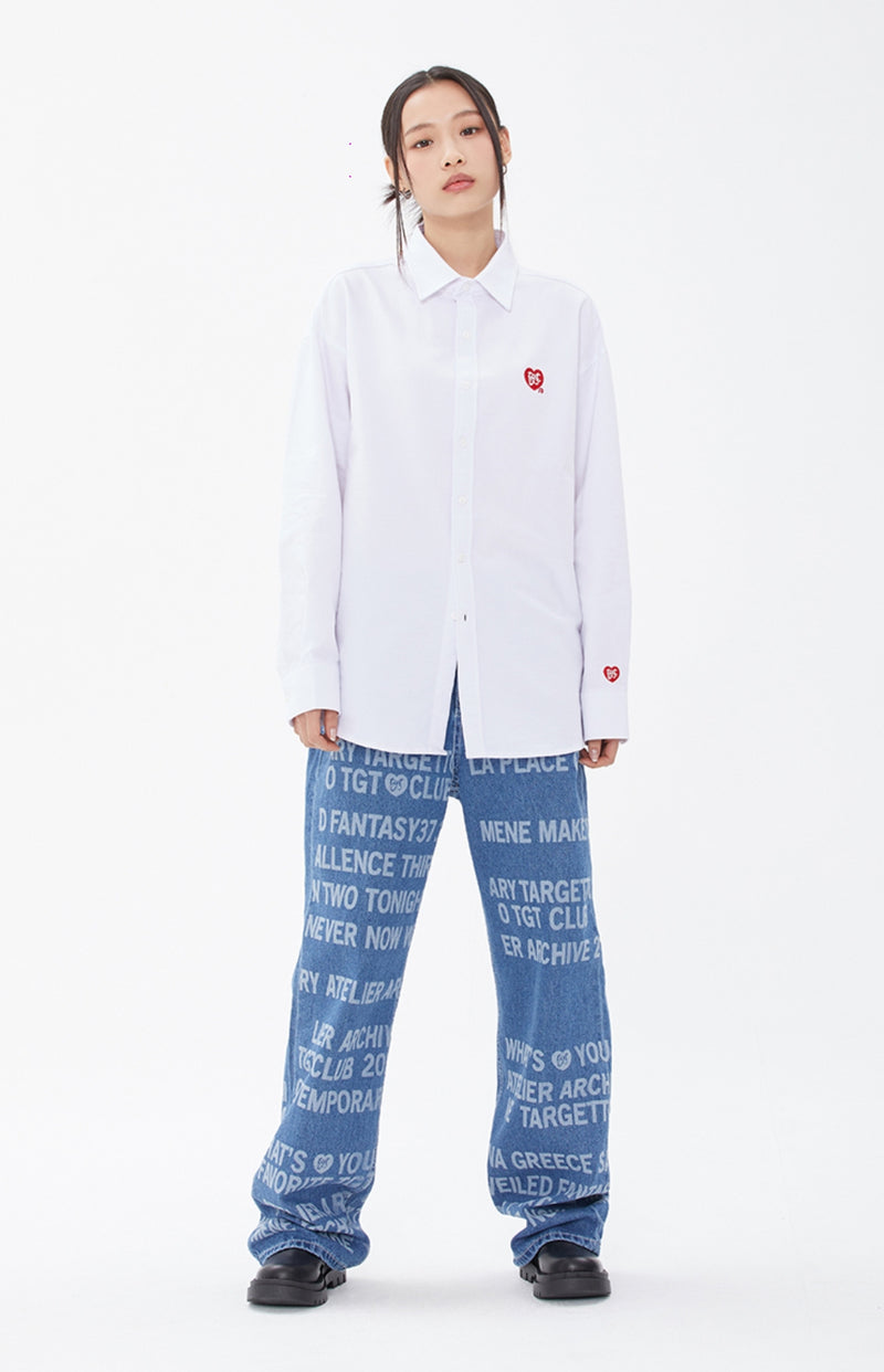 TARGETTO(ターゲット) HEART LOGO BASIC SHIRT_WHITE