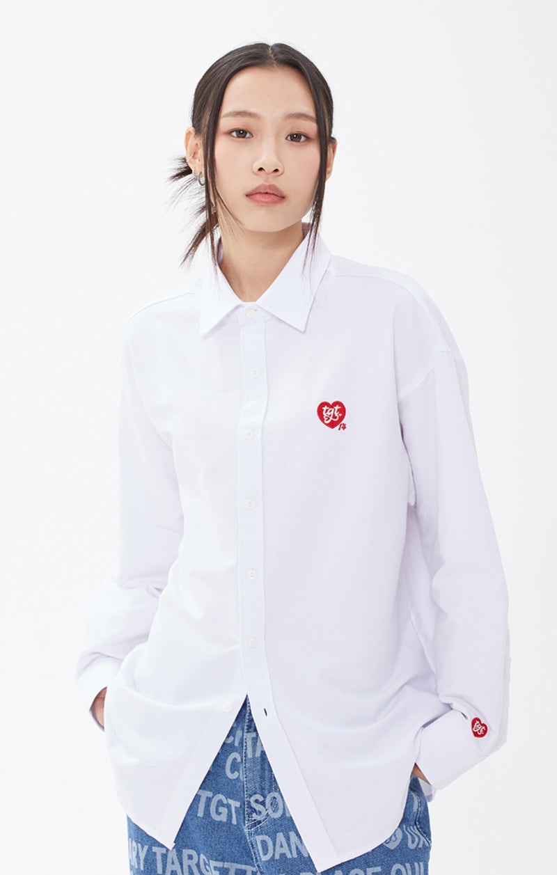 TARGETTO(ターゲット) HEART LOGO BASIC SHIRT_WHITE