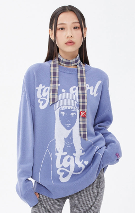 TARGETTO(ターゲット) HEART LOGO TIE SCARF_PURPLE