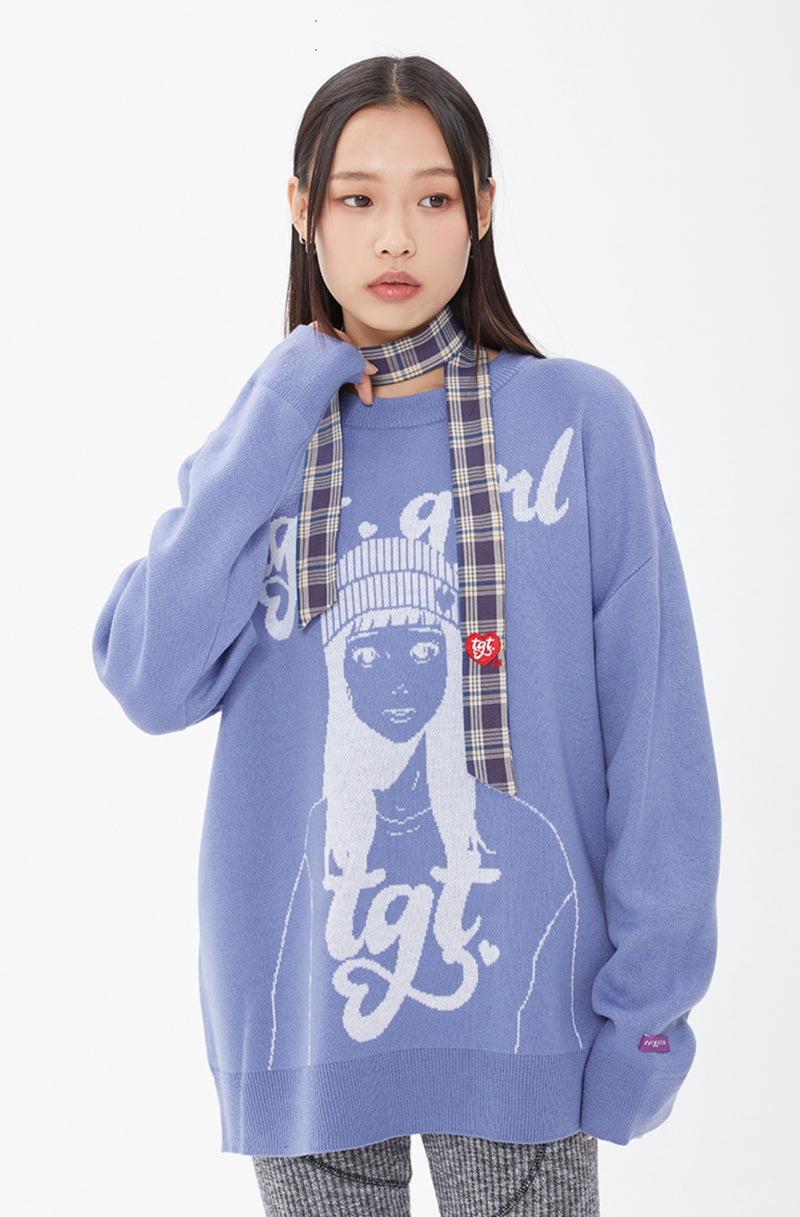 TARGETTO(ターゲット) HEART LOGO TIE SCARF_PURPLE