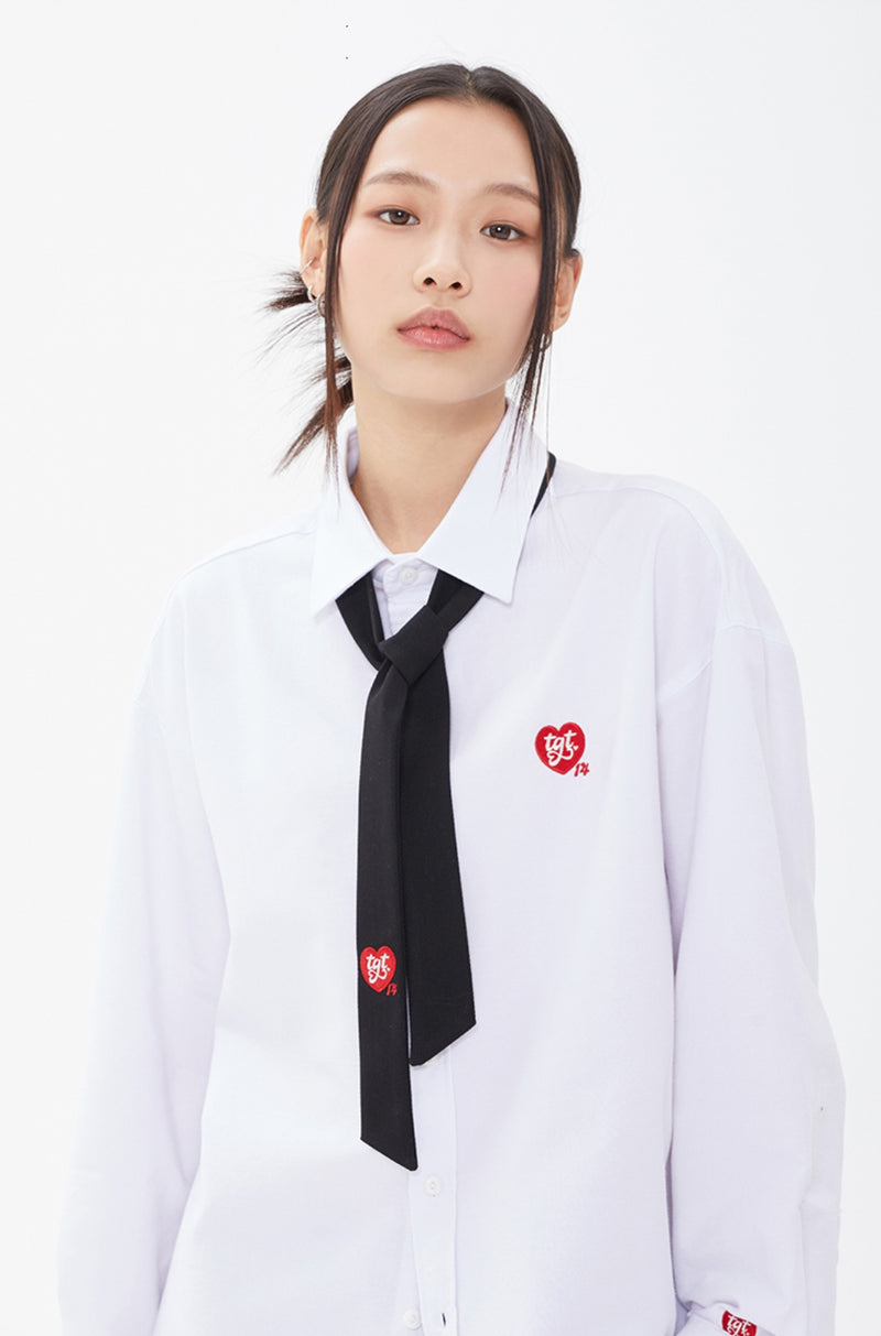 TARGETTO(ターゲット) HEART LOGO TIE SCARF_BLACK