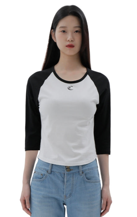 curetty (キュリティー) C LOGO RAGLAN T-SHIRT_BLACK