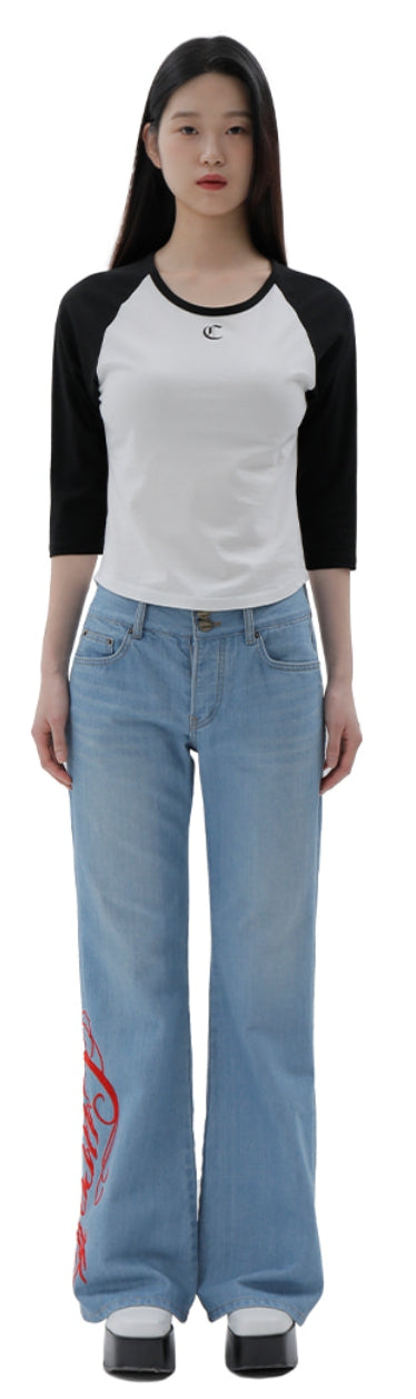 curetty (キュリティー) C LOGO RAGLAN T-SHIRT_BLACK