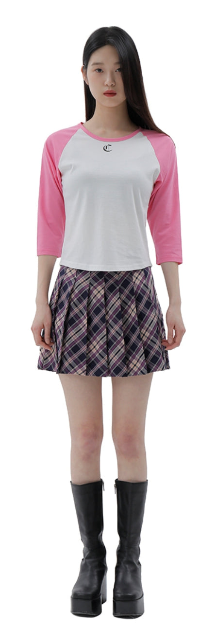 curetty (キュリティー) C LOGO RAGLAN T-SHIRT_PINK