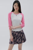 curetty (キュリティー) C LOGO RAGLAN T-SHIRT_PINK