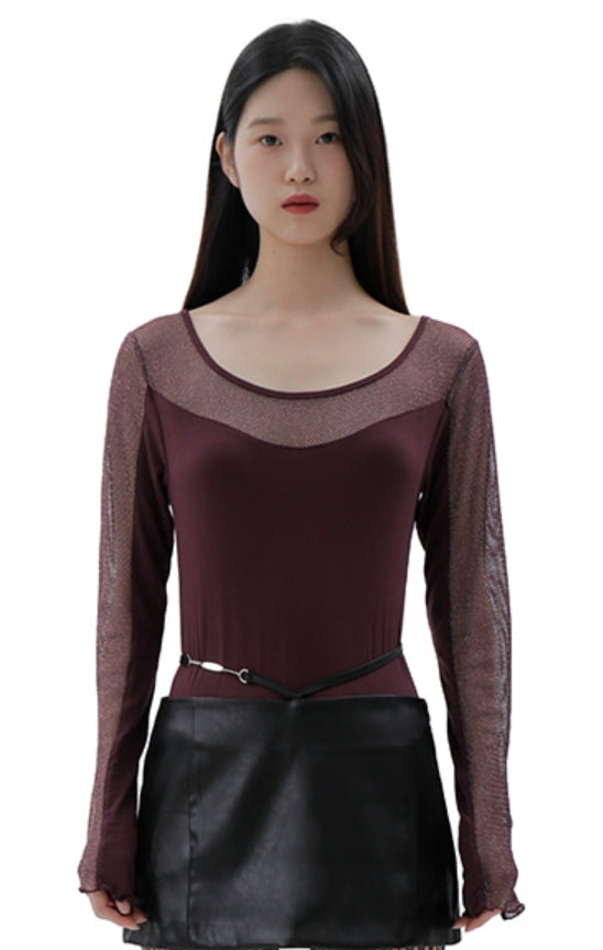 curetty (キュリティー) C NET SEE-THROUGH T-SHIRT_PURPLE