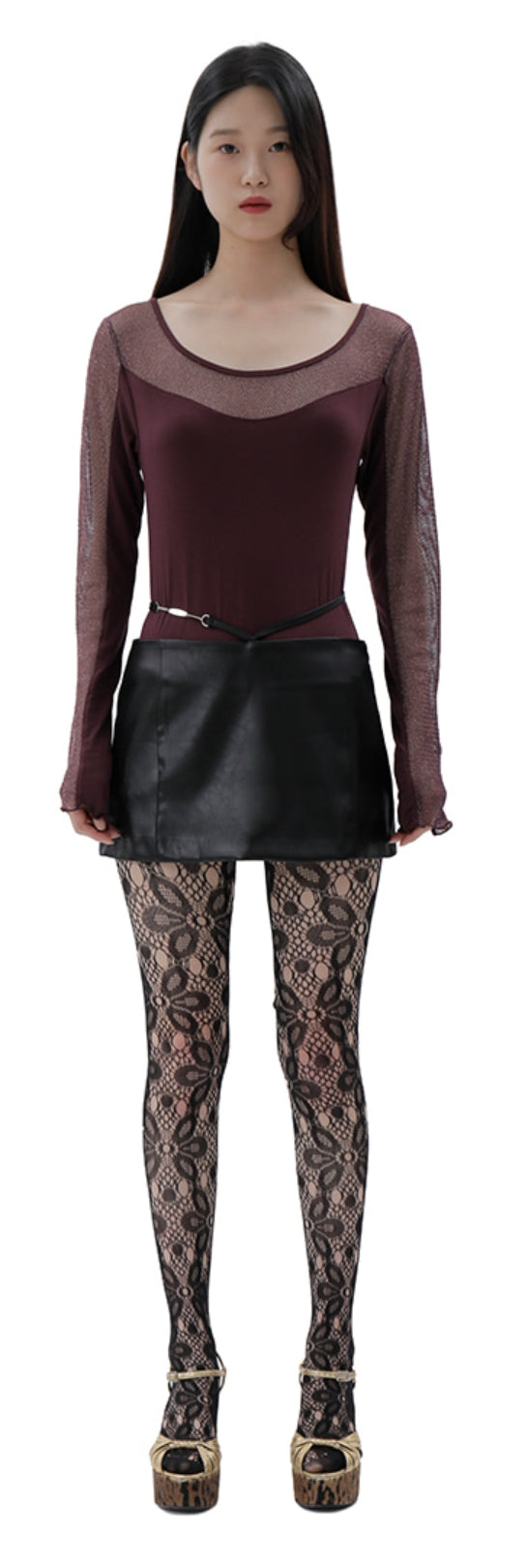 curetty (キュリティー) C NET SEE-THROUGH T-SHIRT_PURPLE