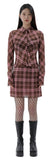 curetty (キュリティー) C SEE-THROUGH CHECKED BLOUSE_PINK
