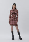 curetty (キュリティー) C SEE-THROUGH CHECKED BLOUSE_PINK