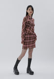 curetty (キュリティー) C SEE-THROUGH CHECKED BLOUSE_PINK