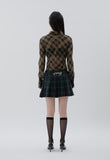 curetty (キュリティー) C SEE-THROUGH CHECKED BLOUSE_GREEN