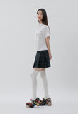 curetty (キュリティー)  C SIDE BUCKLE PLEATS SKIRT_GREEN