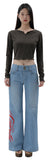curetty (キュリティー) C BIG LOGO LOW-WAIST JEAN_BLUE