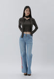 curetty (キュリティー) C BIG LOGO LOW-WAIST JEAN_BLUE