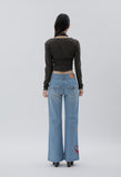 curetty (キュリティー) C BIG LOGO LOW-WAIST JEAN_BLUE