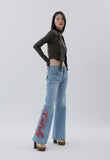 curetty (キュリティー) C BIG LOGO LOW-WAIST JEAN_BLUE