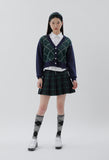 curetty (キュリティー)  C ARGYLE CONTRAST COLOR CARDIGAN_GREEN