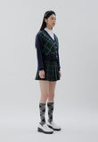 curetty (キュリティー)  C ARGYLE CONTRAST COLOR CARDIGAN_GREEN