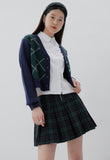 curetty (キュリティー)  C ARGYLE CONTRAST COLOR CARDIGAN_GREEN